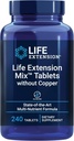 Life Extension Mix™ Tablets Without Copper, high Potency, Advanced Vitamin, Mineral, Fruit & Vegetable Formula, Vitamin B, C, D, E, for Whole-Body Health, Healthy Aging, Gluten-Free, 240 Tablets 2