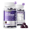 VEETAGYO Magnesium Gummies 500mg 400mg | High Absorption, Bone, Nerves, Muscle | 3 Forms of Magnesium Complex Supplement Glycinate,Taurate,Malate | Adults - Vegan,Sugar Free,120Cts