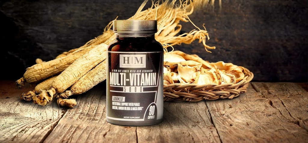 The Simplest Multivitamin Supplement for Men Multi-Vitamin 5000 Infused Immune Health Support Men’s Daily Boost Energy, General Health Vitamin A-K Plus More 90 Capsules