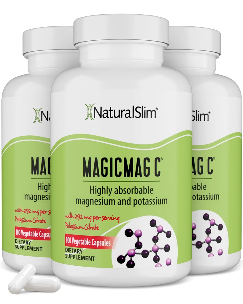 MagicMag C by NaturalSlim Magnesium Citrate, 100 Capsules