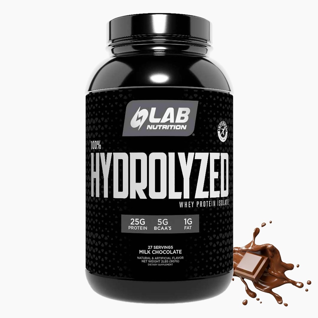 100%水解 Whey蛋白隔离酸(2英镑,巧克力Flavor) 25gr蛋白, Build Muscle, Lean Muscle growth, Easy Digestion, Gluten Free, Lactose Free, Fast Absorbing.