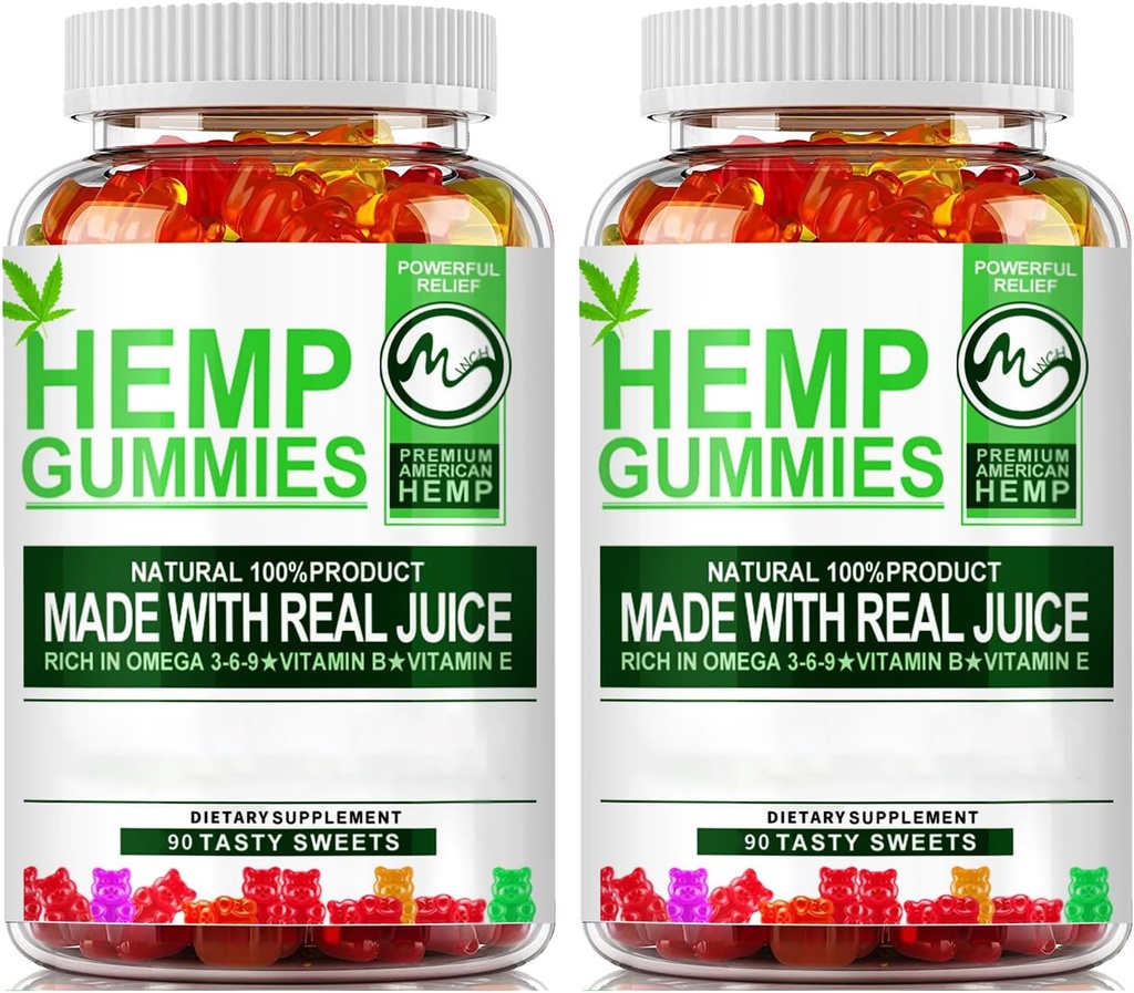 (2包) Hemp Gummys - 90PCS 减压果实 Gummy Bear with Hemp Oil