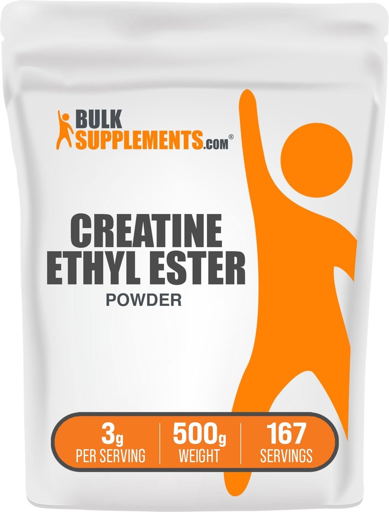 Bulk Assupports.com Creatine Ethyl Ester HCl Powder - Creatine Supplements, Creatine Ethyl Ester Powder - 不受欢迎的 & Gluten Free,每架服役3g,500g(1.1磅)(包1)