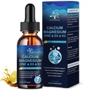 (2 Pack) 10 in 1 镁钙锌补充剂,配有维生素C D3 K2, Glycnit Mag Vegan 液滴 Plus L-Theanine Boron 海摩斯提取剂, 免疫支持, Bone, Sleep & Leg Cramps, 1 Fl Oz