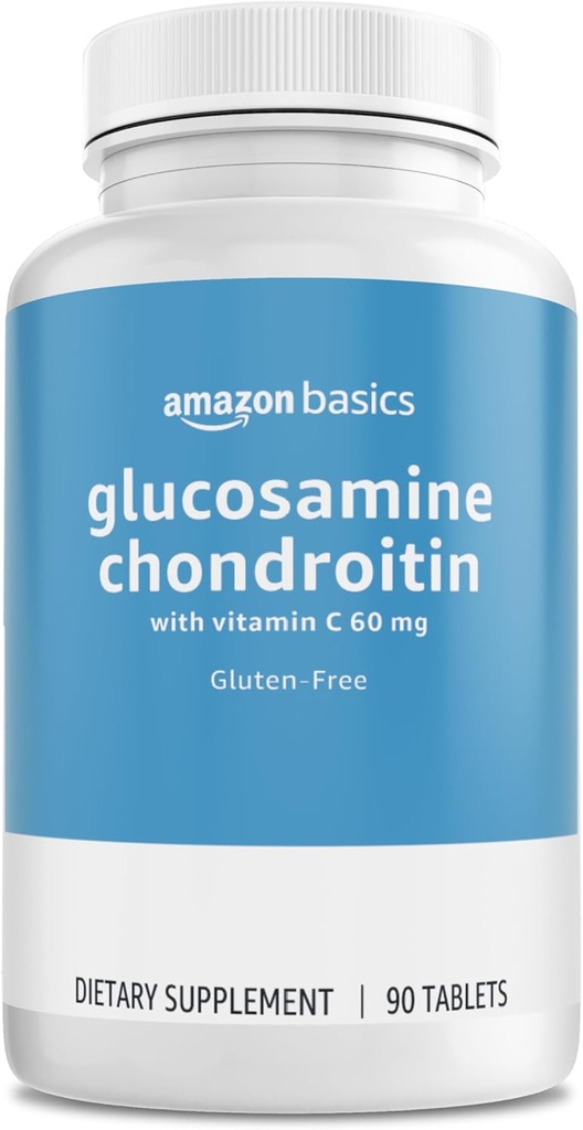 基本成分 - Glucosamine Chondroitin, 1500毫克,维生素C 60毫克,90片(每服2枚),无葡萄糖