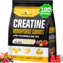 (180) Creatine Monohydrate Gummys for Men & Women - Creatine Pre Workout Gummys for Muscle Builder,肌肉强力,恢复,耐力,能量,女性和男性的Creatine,Vegan,混合莓