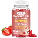 Magnesium Glycinate Gummies 500mg - Magnesium Supplement with Vitamin B6 for Adults & Magnesium for Kids - Calm Magnesium for Sleep, Mood, Muscle Support - Strawberry Flavor, 60 Gummies