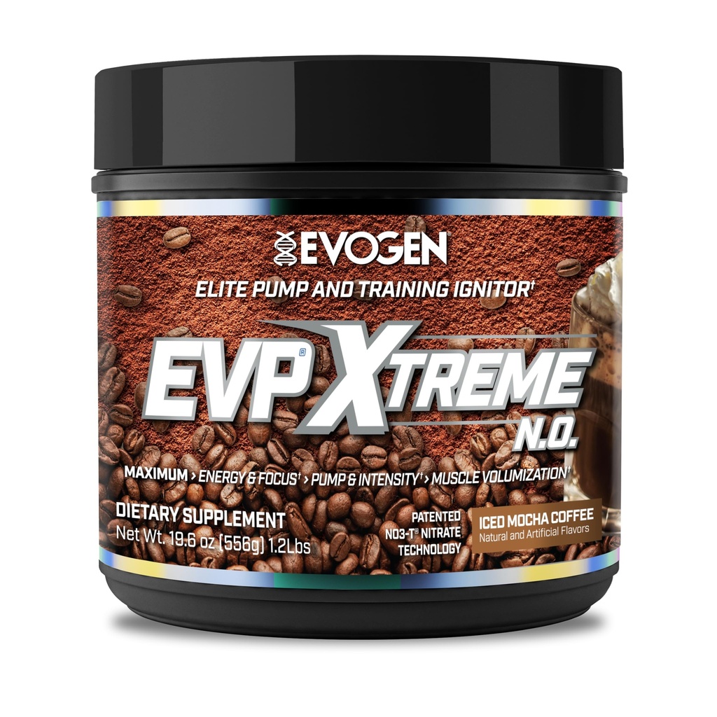 Evogen EVP Xtreme NO - Pre Workout Powder for Men & Women | Sugar Free Preworkout with Beta Alanine, Creatine, and Caffeine for Energy & Pump | Iced Mocha Coffee | 40 Servings