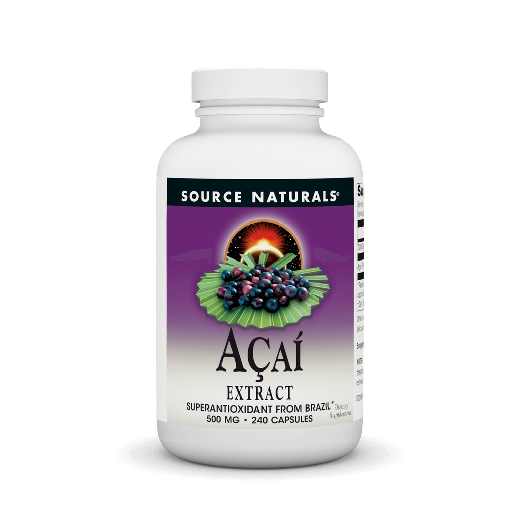 巴西的超抗氧化剂Naturals Acai提取物* - 500 mg - 240 植物卡普尔
