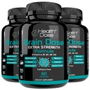 健康剂量 脑部兴奋剂 诺特罗普(Health Dose Brain dose Premium Nootrophics - Cafeine-Free Extra Structive Formula for Men and Women - 支持脑部健康,认知焦点和记忆保留,包装为3).