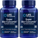 生命延伸 超级生物库姆林图尔默克提取器 400mg, 90 Veg Caps (Pack of 2) - 蔬菜卡普尔 - 非GMO - 高吸附性