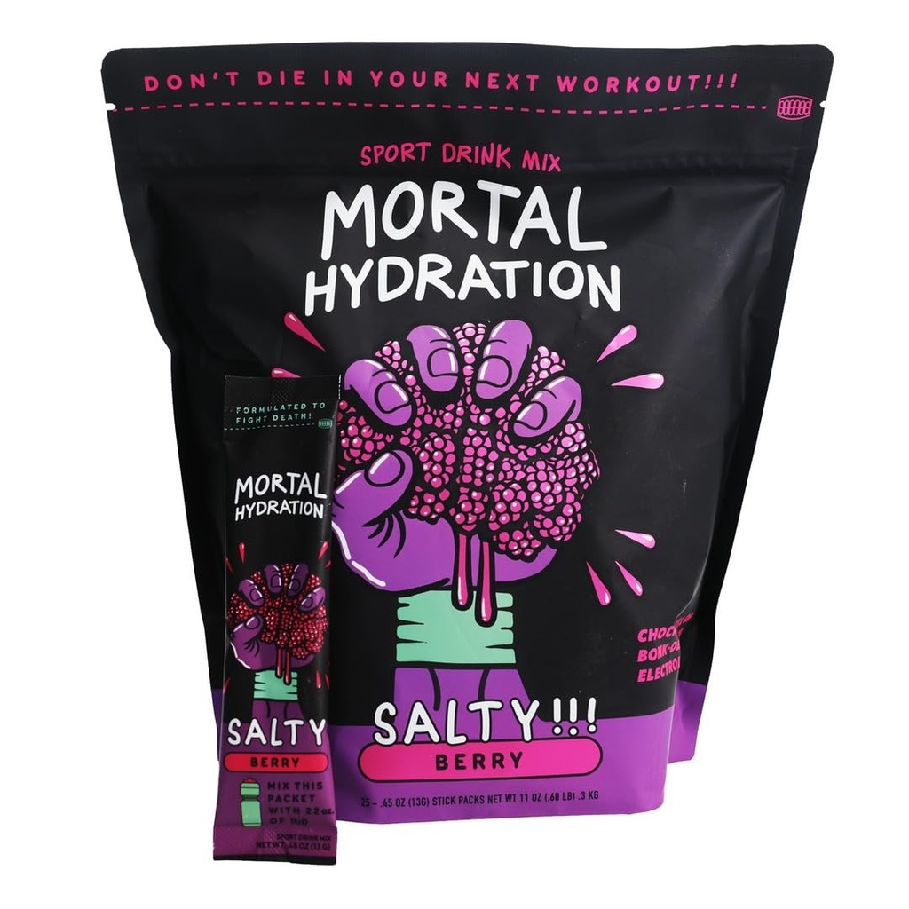 – Bold Electrolyte Drink Mix | Adjustable Sodium 450–920mg | Clean, Low-Carb Hydration for Cycling, Running, Endurance Training & Everyday Hydration | 25 Servings | Salty Berry