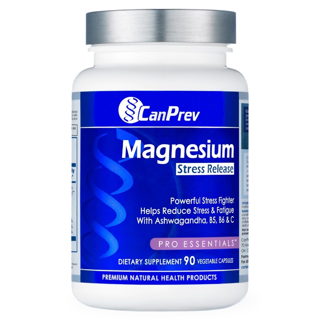 CanPrev Magnesium Bisglycinate with Ashwagandha, B5, B6 & Vitamin C, 90 Veg Caps, 30-Day Supply, Support Restful Nights & Relaxation, Helps Energy & Immnue Function, Vegan, Non-GMO, Dairy, Soy, Gluten