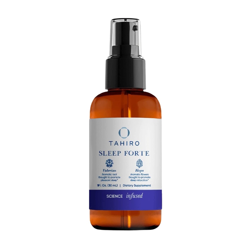 TAHIRO Vegan Sleep Spray Forte - Your Fast Absorption Vegan Sleeping Spray - Fall Asleep Faster- Stay Asleep Longer - Non-GMO- Vegan - Gluten-Free - Improve Sleep, All-Night Sleep Support (30 doses)