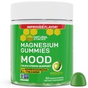 Mood Magnesium Gummies - 200mg Magnesium Citrate & 125mg Sensoril Ashwagandha Gummies - with L Theanine for Calm & Stress Support - Mag Citrate and Ashwagandha Supplement - 30 Green Apple Chewables