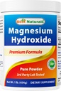 Best Naturals Magnesium Hydroxide Powder - 380mg of Elemental Magnesium per Serving - 454 Servings per Cotainer - 1 Pound
