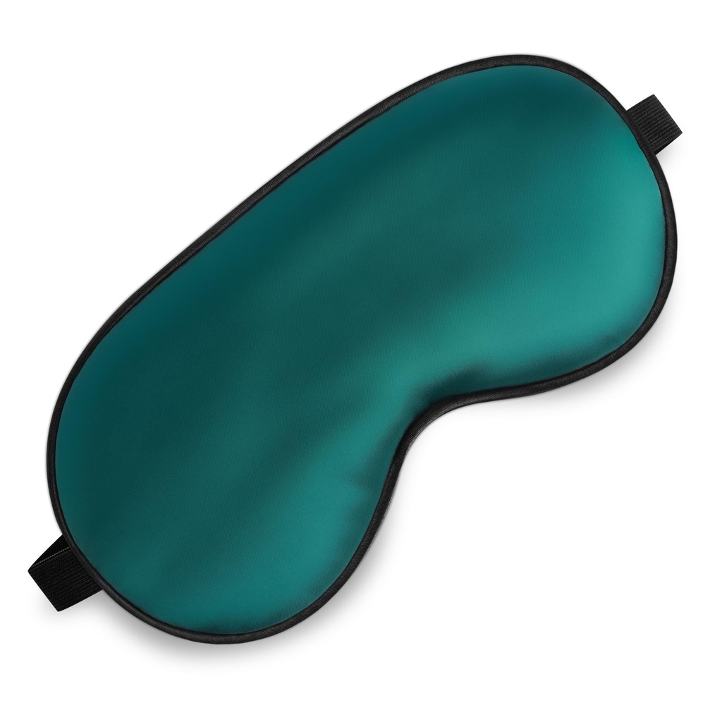 Sleep Mask, Silk Eye Mask for Sleeping with Adjustable Strap, Satin Blackout Sleeping Eye Mask for Men&Women, Comfortable Blindfold Eyeshade for Night Sleep (Dark Green)
