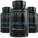 (3 pack)智能奥米加3 鱼油,Berry Flavor,Burpless,Tasteeless,2000mg,DHA EPA 三强大脑,用AlaskOmega制造