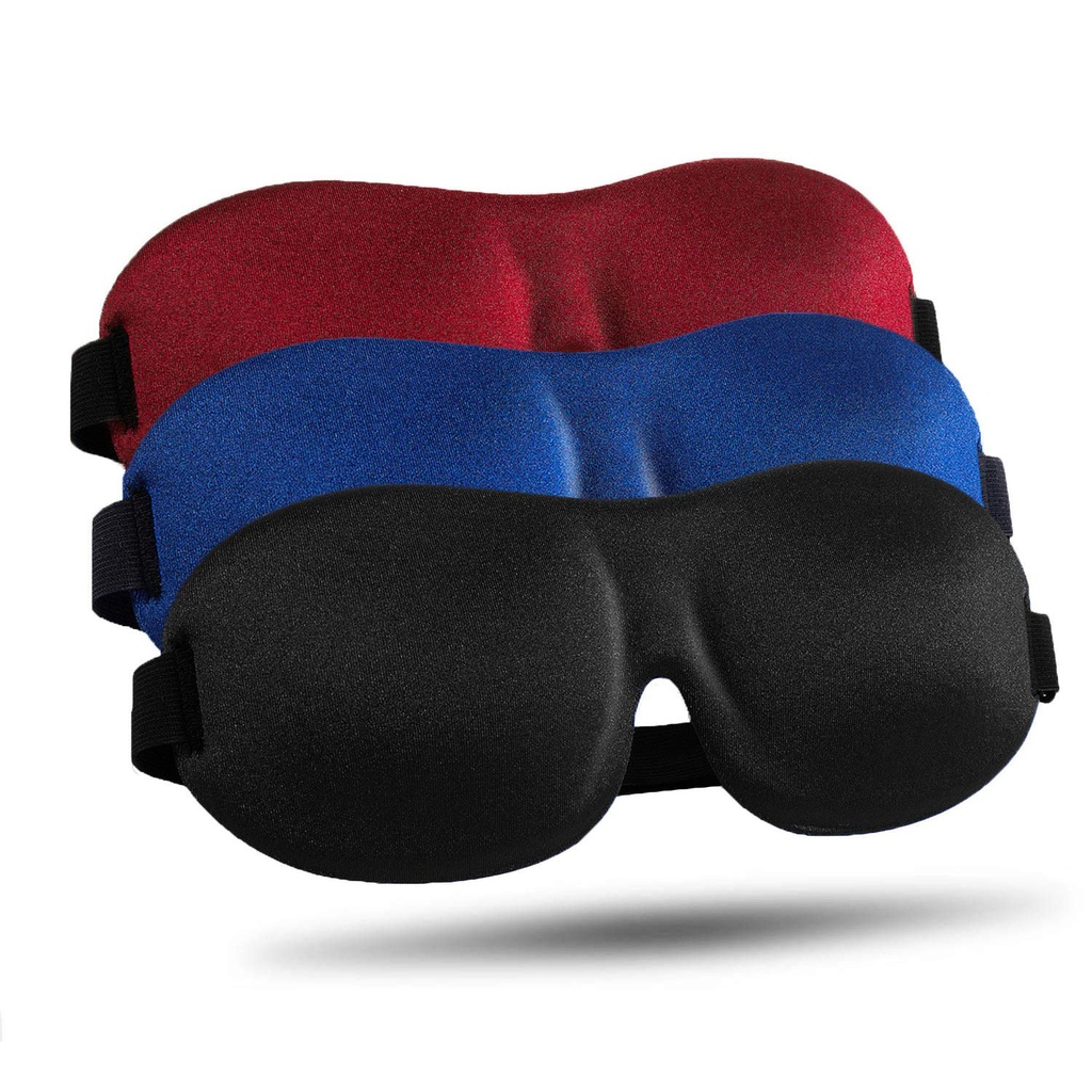 LKY DIGITAL Sleep Mask for Side Sleeper 3 Pack, Blackout 3D Eye Mask | Zero Eye Pressure, Super Lightweight, Adjustable, Breathable, for Men Women Side/Back/Stomach Sleeping, Travel & Meditation