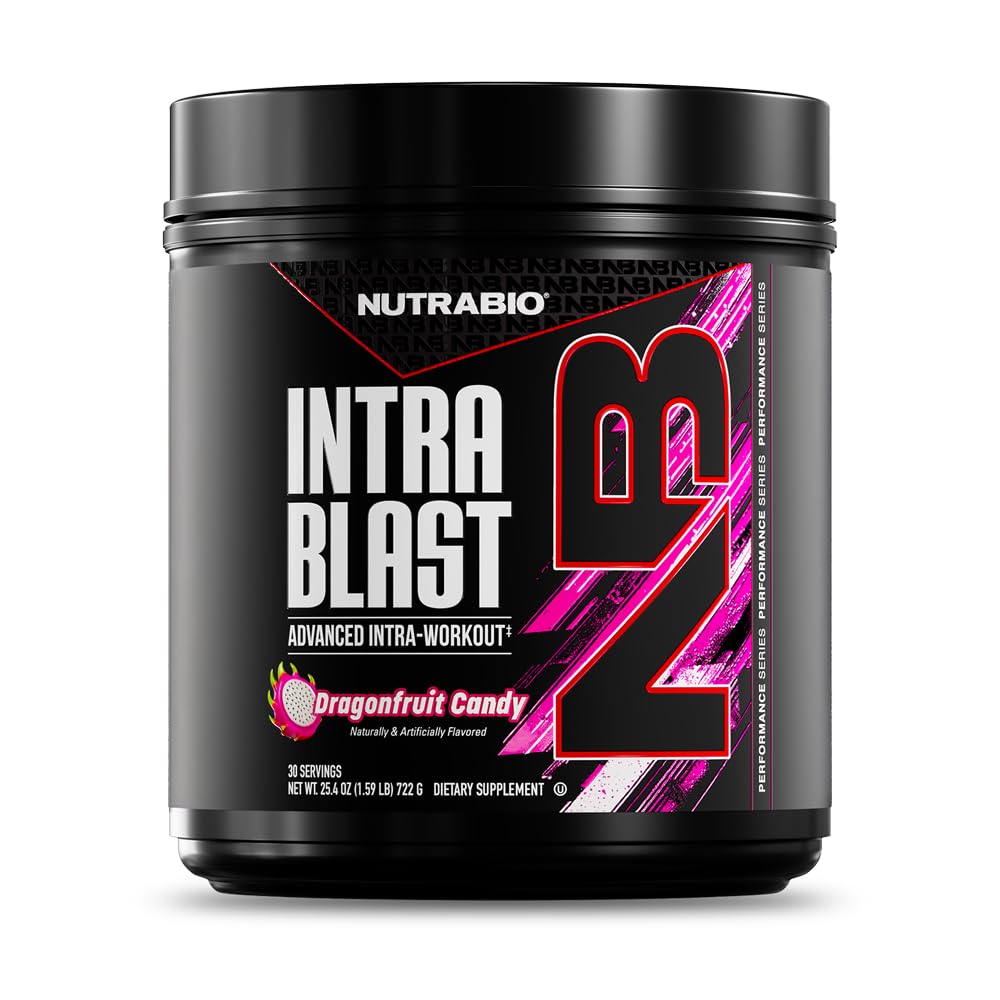 硝基酸 硝基酸(NutraBio Intra Blast Bcaa) 氨基酸补充剂,电解液和水分混合剂,内燃,预研和肌肉恢复,20g Eaa 氨基酸粉,5g Glutamine-龙果糖,30 service