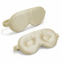 Silk Eye Mask for Sleeping 100% Mulberry Silk Women Men Blindfold,3D Luxury Travel Smooth Elastic Strap Eye Masks Breathable Cooling Soft Night Sleep Work Eyeshade Cover,Beige