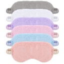 SATINIOR 6 Pieces Plush Eye Mask Soft Sleeping Blindfold