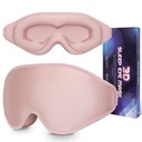 Sleep Mask 3D Eye Mask for Sleeping 100% Light Blocking Eye Covers with Adjustable Strap Night Blindfold for Women Memory Foam Pink