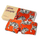 Glow People Silk Sleep Mask – 100% Mulberry Silk Eye Mask for Sleeping, Total Blackout, Cloud-Soft and Adjustable for Beauty Sleep and Travel - Red Tiger