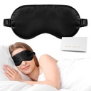 Silk Sleep Mask,Eye Mask for Sleep Women Men,Mulberry Sleeping Mask with Adjustable Strap,Blindfold Blackout Eye Mask for Travel and Full Night's Sleep,Nap