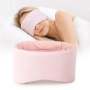 Sleep Mask for Women Men, Reversible Eye Mask Sleeping with Cozy & Cooling Sides, Adjustable Velcro Band, Blackout Face-Hugging Padded Eye Cover for Sleeping Travel Office, Pink