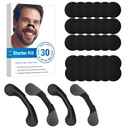Breathe Nasal Strips, Extra Strength Nose Strips for Breathing, Snoring Solution Nose Strips for Men Women Black 30 PCS