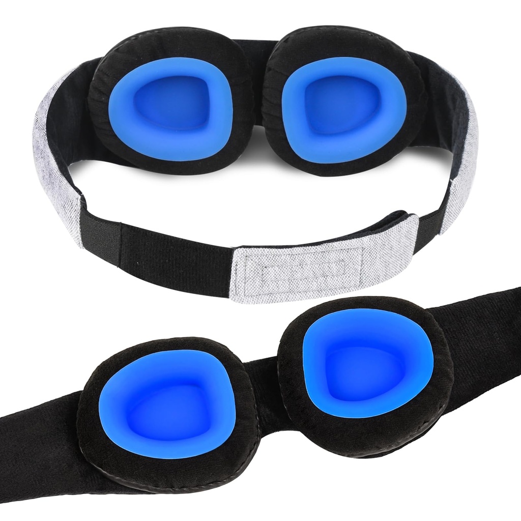 Sleep Mask for Dry Eyes, 100% Blackout Hydrating Sleeping Mask Grayish