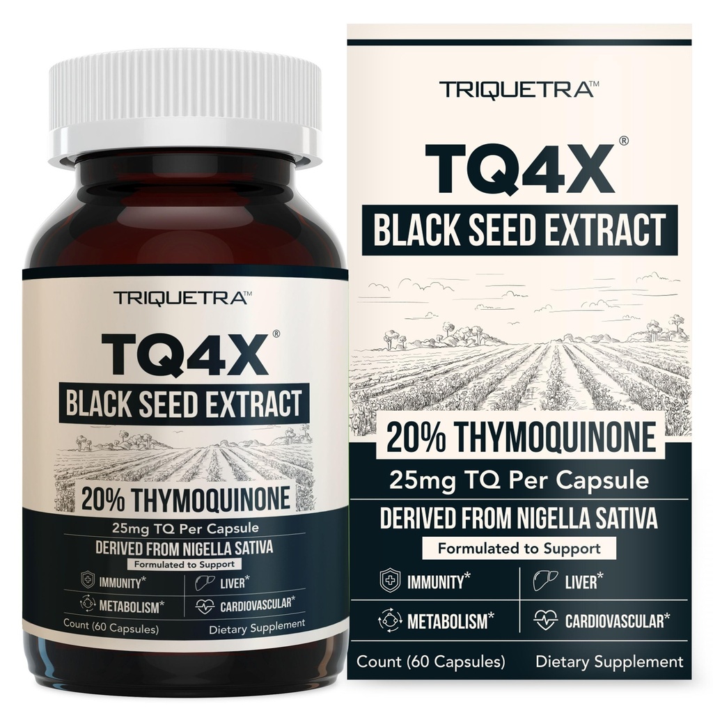 20%的Thymoquinone黑籽油提取卡普尔-TQ-Advanced 4X®:可用Thymoquinone浓度-60:1来自Nigella Sativa, Raw Form, Vegan, Glass Bottle(60卡普尔)
