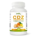 C D Z CHEWABLES → 维生素C,1000mg → 维生素D3, → 锌, → 非GMO & Gluten Free → 120 蔬菜厨艺片 → 120 服务片