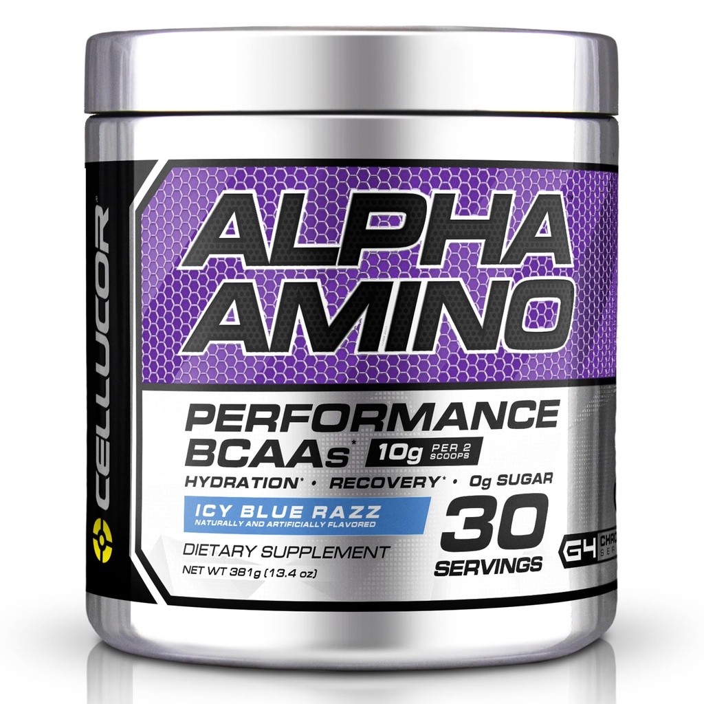Cellucor Alpha 氨基EAA 和 BCAA 粉末 + 分链 基本氨基酸 + 电解剂 → ICY 蓝光 + 30 服务