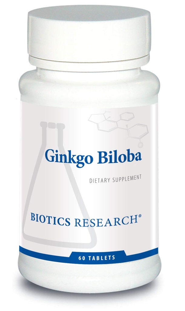 Biotics Research Ginkgo Biloba Standardized 24% Ginkgo Biloba Percent Extract, Brain Supplement, Nootropic, Focus, Energy, Memory, Healthy Aging. 60 Tablets