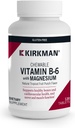Kirkman - 含有镁的维生素B6 - 120 片 - 含有钾的维生素B6 & 镁的补方 - Chewable Wafer - 伪称