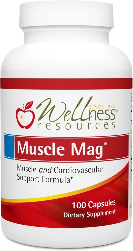 肌肉马格 - 肌肉热的高度可吸收性镁公式 - 与Magnesium Malate & Glycnit(100 Capsules)