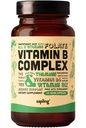 幼苗维根维生素B 复合体 - 基本B维生素B1,B2,B3,B5,B6,B7,Folate,B12-60 Caps的全食品混合体