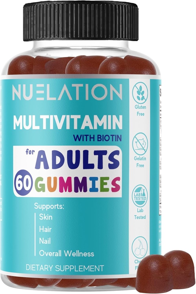 男女多维塔明古密. 一个井圆形的日食多维塔明 与Biotin 5000 mcg。 非GMO,60个伯爵,30个服务员。 成人多维生素,用于免疫支持,总体健康