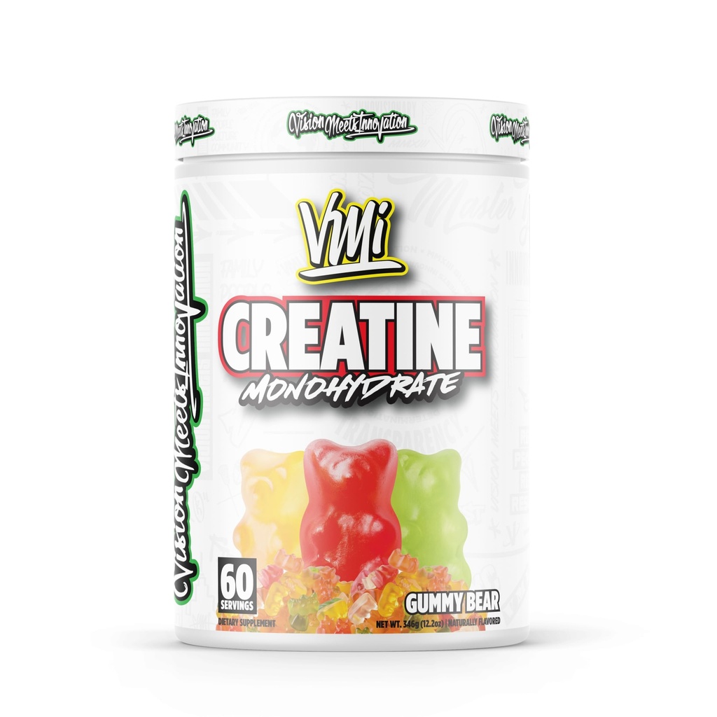 VMI 运动 Creatine 单水合物 火药 肌肉 大众 – 力量 – 大小 – 力量 – 功率 – 功率 – 5 grams / 功率 – 60 功率 , Gummy Bear )