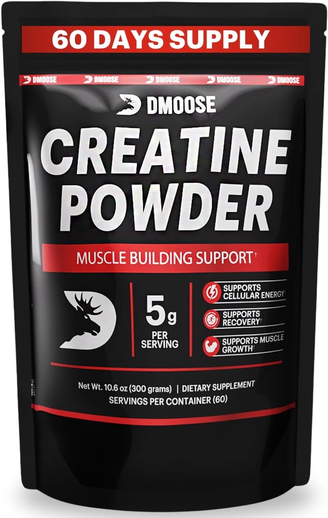 MDoose Creatine 单水合物粉末 - 肌肉增益和复苏粉末 - 300g Per Serv (5g) 2 Scoops - 60 services