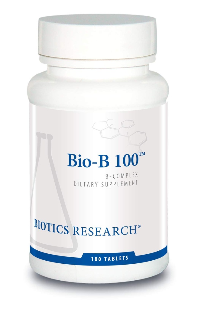 生物研究 B100 - 维生素B复合物促进能源和健康 - 180片