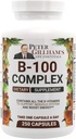 平衡维生素B Complex 100mg 250 capsules, 能量和代谢支持. 包含所有维生素 彼得·吉勒姆的生活基本原理,