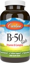 Carlson - B-50 Gels,维生素B 复合体,能源生产,细胞支持和最佳井,200软胶