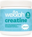 Wellah Creatine for Women (50 services, Unflavored) - 含丹德利翁和Cranberry提取物的克里丁单水合物