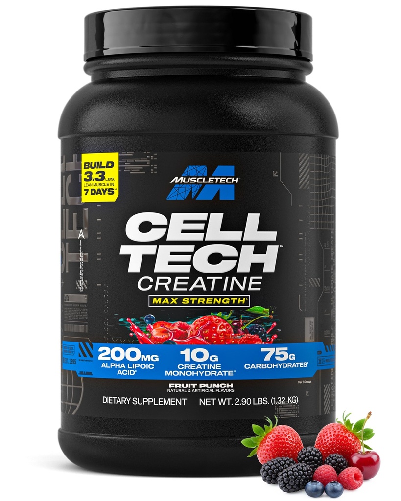 MuscleTech Creatine Monohydrate Powder Cell-Tech Creatine 工作后恢复 男子和女子肌肉建筑饮料制造器