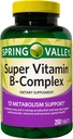 Augu Spring Valley Super Vitamin B-Complex,代谢主义支持,平板餐具补充,250个计数