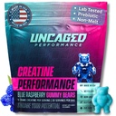 Creatine Monohydrate Gummys 5G - 美味的蓝莓Flavor, 马克斯强力促进肌肉生长, 快速吸收男女 - Premium All Natural, Lab Tested - 30 services