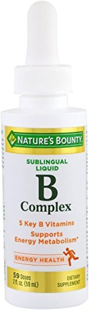 Nature's Bounty B Complex with B12 亚语液体快速代理饮食补充 2盎司